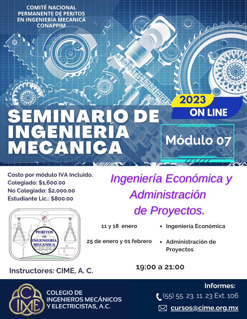 Seminario De Ingenier A Mec Nica Colegio De Ingeniero Mec Nicos Y