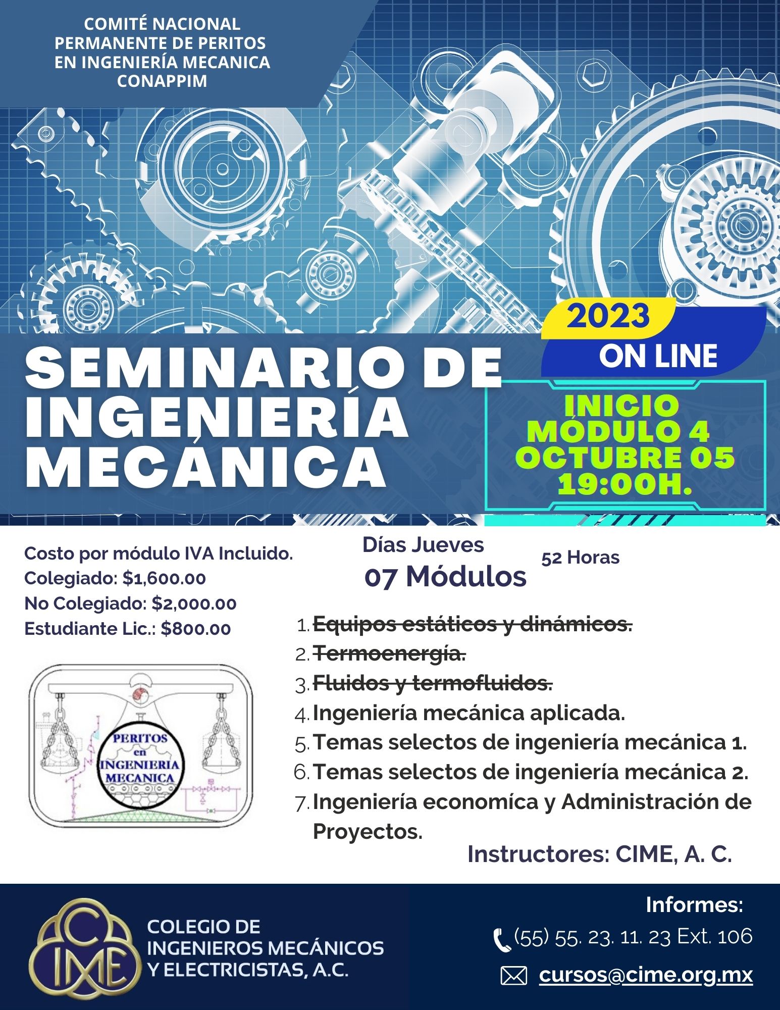 SEMINARIO DE INGENIERÍA MECÁNICA - Colegio De Ingeniero Mecánicos Y ...