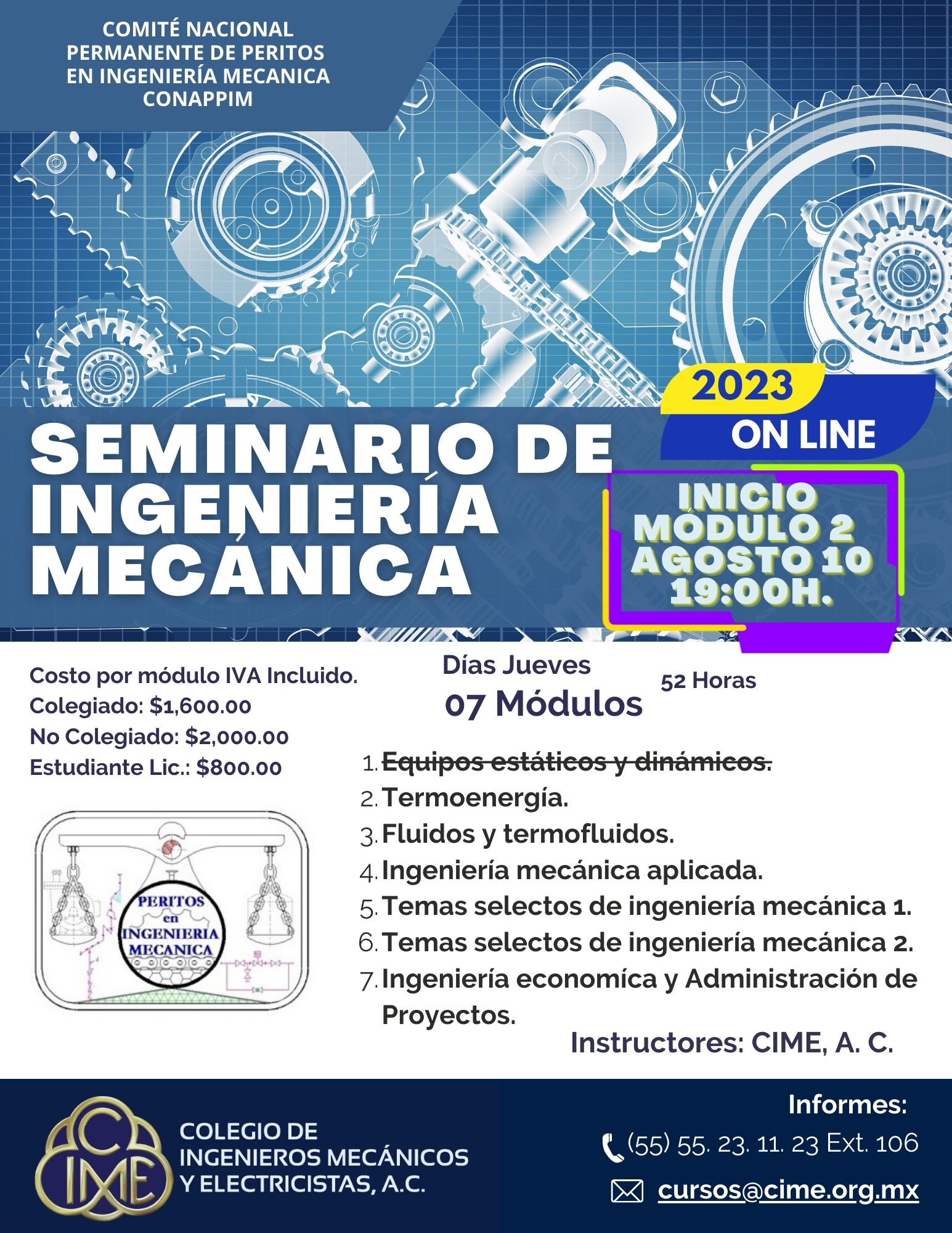 SEMINARIO DE INGENIERÍA MECÁNICA - Colegio De Ingeniero Mecánicos Y ...